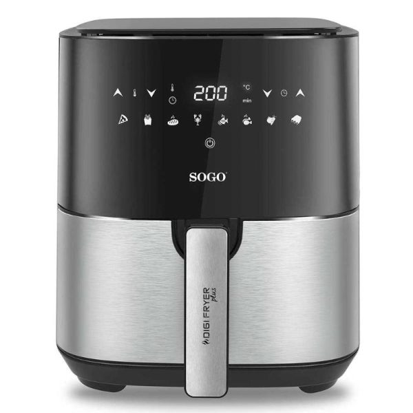 FREIDORA DE AIRE SOGO SS10830 DIGITAL 5 L. 1.450W ACERO INOX