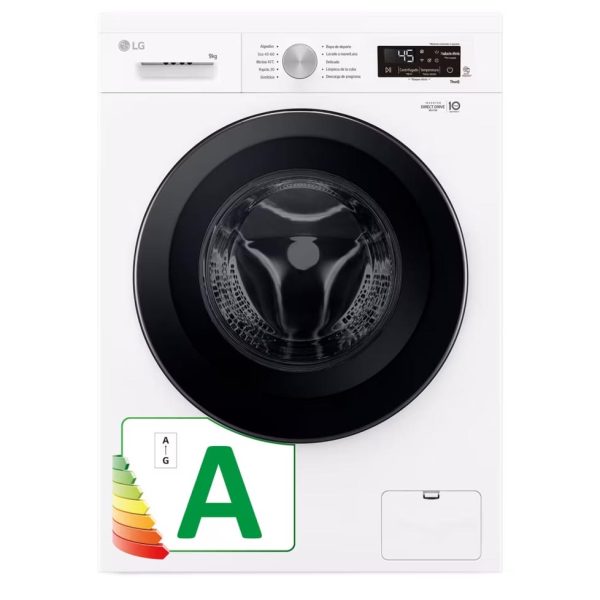 LAVADORA LG F4X1009NWK 9KG 1.400 rpm  (DIRECT DRIVE) TAPA DESMONT. CLASF-A