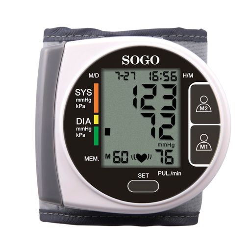 TENSIOMETRO DE MUÑECA SOGO SS14070W DIGITAL