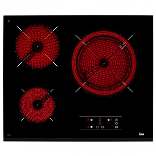 VITROCERAMICA TEKA TZ6315 PRO 3 ZONAS, FOCO DOBLE 27/21 CM. BISEL FRONTAL 40239030