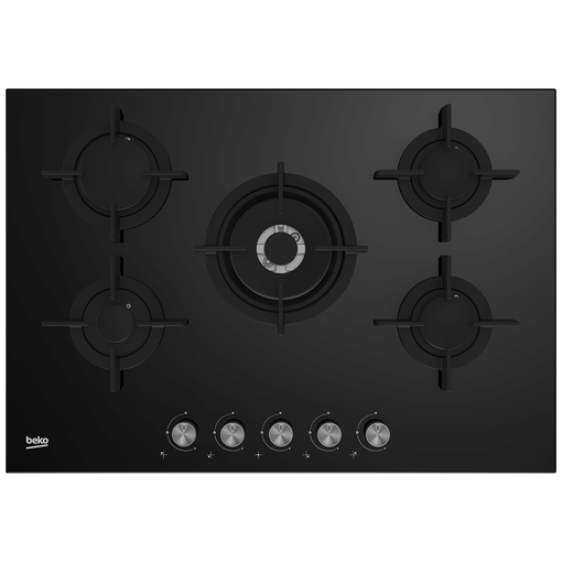 ENCIMERA CRISTALGAS BEKO HILW75222SL 5 FGOS. WOK HIERRO FORJADO