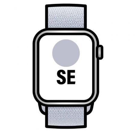 Apple Watch SE/ GPS/ 40mm/ Caja de Aluminio/ Correa Loop Deportiva Azul Nube