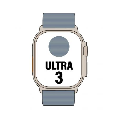 Apple Watch Ultra 3 GPS/ Cellular 49mm Caja de Titanio Natural/ Correa Ocean Azul Naútico