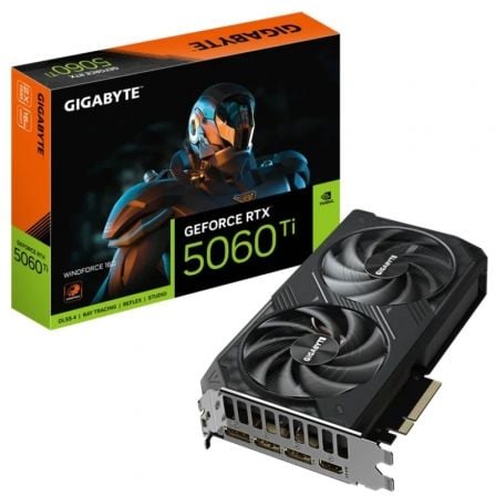 Tarjeta Gráfica Gigabyte GeForce RTX 5060 Ti WindForce/ 16GB GDDR7