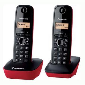 TELEFONO PANASONIC KX-TG1612SPR ROJO DUO
