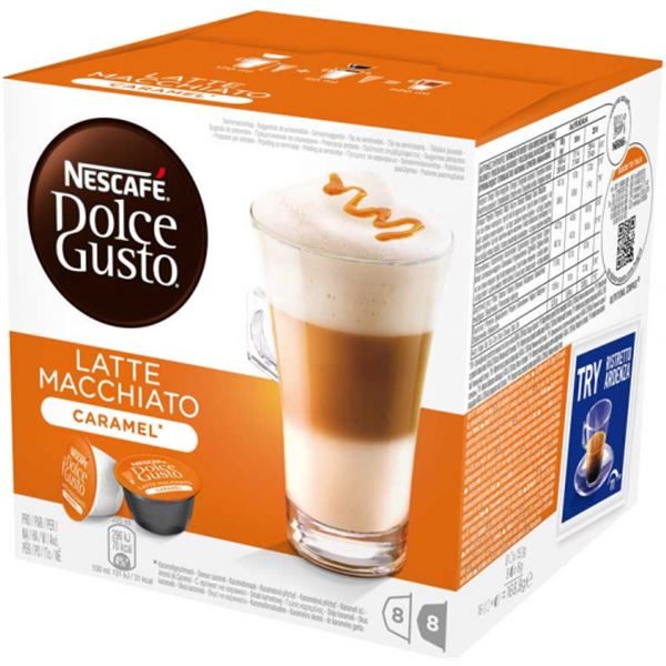 CAJA 3 PACKS 16 CAPS DOLCE GUSTO LATTE MACCHIATO CARAMEL 12422409
