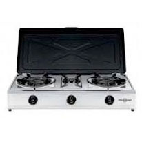 HORNILLO SOBREMESA VITROKITCHEN 3KB360IB 3 FGOS. (2 TRIPLES) BUTANO ACERO IINOX