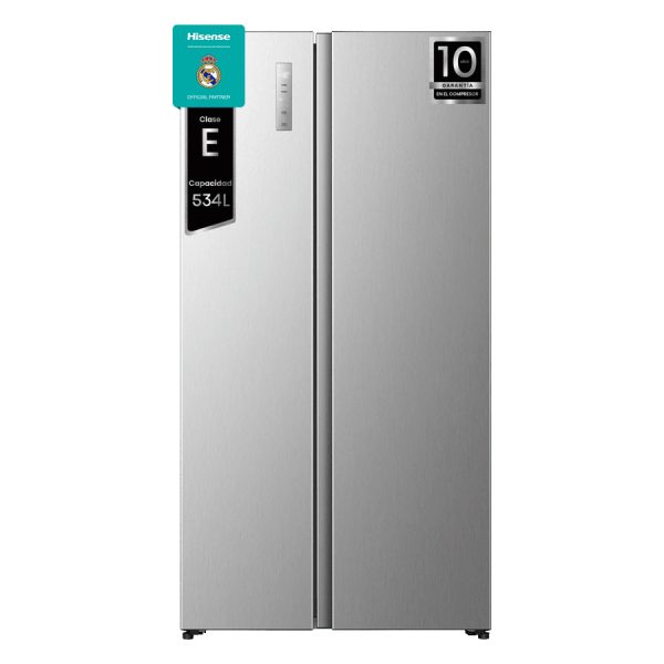 SIDE BY SIDE NO FROST HISENSE RS3P538NAIE E INOX INVERTER KITCHEN FIT
