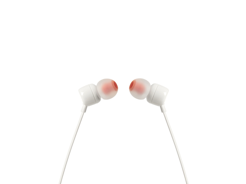 AURICULARES JBL BOTON CON MICROFONO TUNE T110 BLANCO CON CABLE