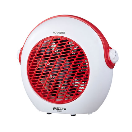 CALEFACTOR BASTILIPO TVC2000R VERTICAL BLANCO/ROJO 2.000W MODO VENTILADOR