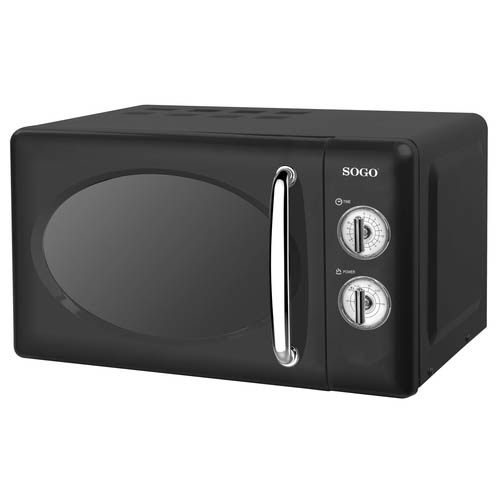MICROONDAS SOGO SS890 NEGRO RETRO 700W 20 L.