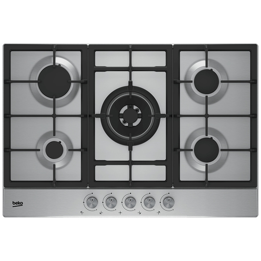 ENCIMERA GAS BEKO HIAW75225SL 75 CM 5 FUEGOS HIERRO FORJADO WOK