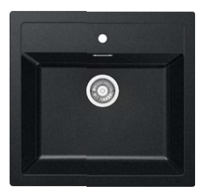 FREGADERO SINTETICO MEPAMSA CUBO 56.53 NEGRO