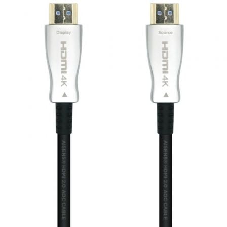 Cable HDMI 2.0 AOC 4K Aisens A148-0380/ HDMI Macho - HDMI Macho/ 50m/ Negro