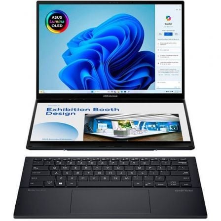 Portátil Convertible Asus ZenBook Duo OLED UX8406CA-PZ166X Intel Core Ultra 9-285H/ 32GB/ 1TB SSD/ 14"+14" Táctil/ Win11 Pro