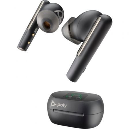 Auriculares Bluetooth Poly Voyager Free 60+ UC M con estuche de carga + Adaptador BT700/ Autonomía 10h/ Negros