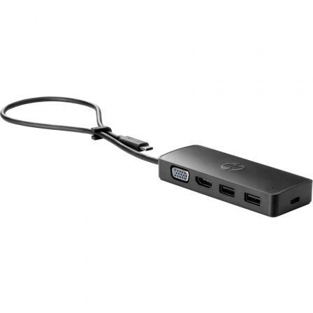 Docking USB 3.0 Tipo-C HP USB-C Travel G2/ 2xUSB/ 1xHDMI 4K/ 1xVGA/ Negro