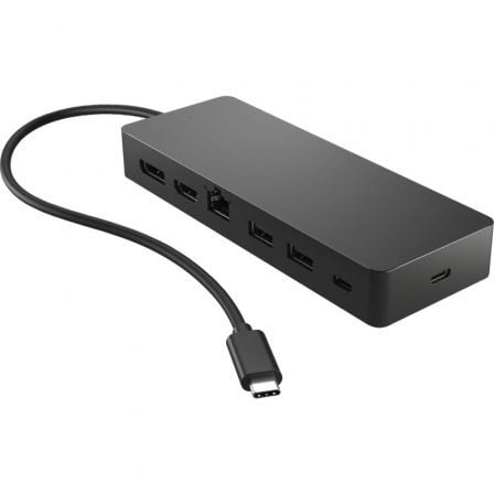 Docking USB Tipo-C HP 50H55UT/ 1xUSB Tipo-C/ 2xUSB/ 1xHDMI 4K/ 1xDisplayPort/ 1xRJ45/ 1xUSB Tipo-C PD/ Negro y Azul