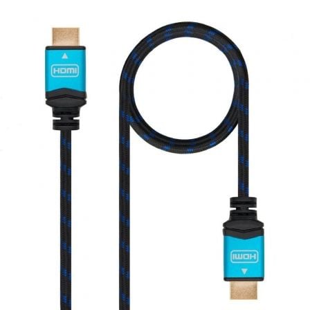Cable HDMI 2.0 4K Nanocable 10.15.3700/ HDMI Macho - HDMI Macho/ 50cm/ Negro y Azul