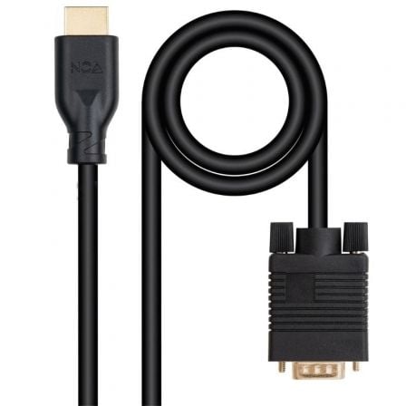 Cable Conversor Nanocable 10.15.4602/ VGA Macho - HDMI 8K Macho/ 1.8m/ Negro