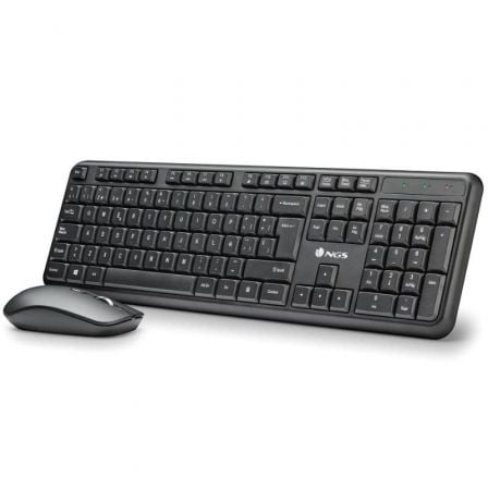 Teclado y Ratón Inalámbricos NGS Serenity Kit/ Negro