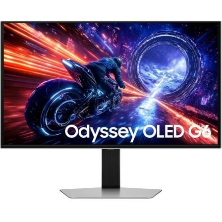Monitor Gaming Samsung Odyssey OLED G6 G60SF S27FG602SU 27"/ QHD/ 0.03ms/ 500Hz/ OLED/ Regulable en altura/ Plata