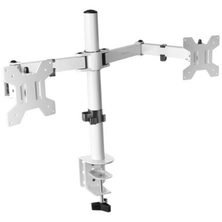 Soporte de Mesa para 2 Monitores Mars Gaming MARM2/ Giratorio/ Inclinable/ hasta 8kg