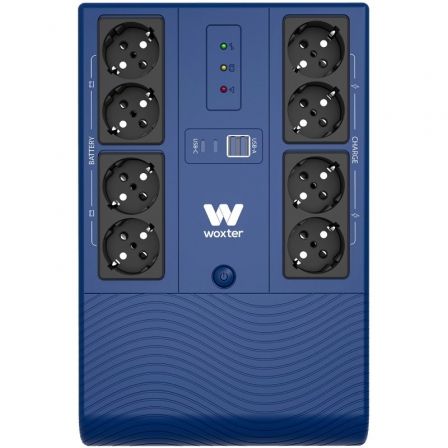 SAI Línea Interactiva Woxter Multibase UPS 800 VA/ 800VA-480W/ 8 Salidas/ Formato Torre