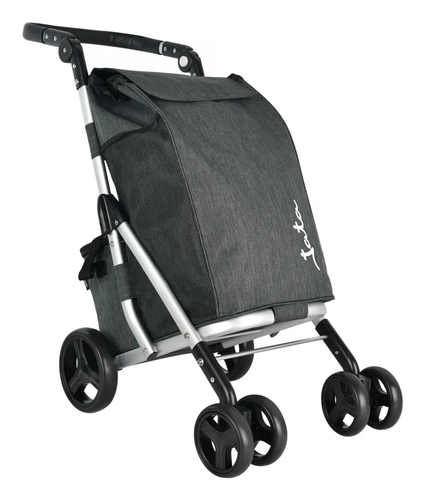 CARRO COMPRA JATA HCAR2502 NEGRO PLEGABLE 4 RUEDAS BOLSA TERMICA