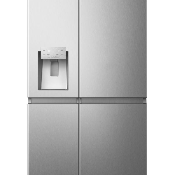 SIDE BY SIDE NO FROST HISENSE RS818N4TIE1 E INOX DISPENSADOR AGUA Y HIELO INVERTER