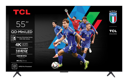 PANTALLA MINI-LED TCL 55C6K 55(144Hz)+GOOGLE TV 12.0 (ONKYO SOUND)