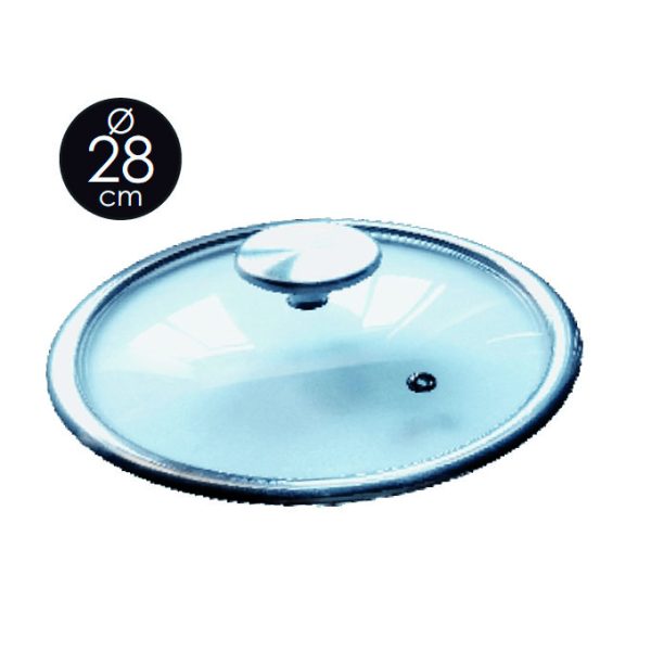 TAPA BASTILIPO GAMA TITANIUM 28 CM CRISTAL TEMPLADO