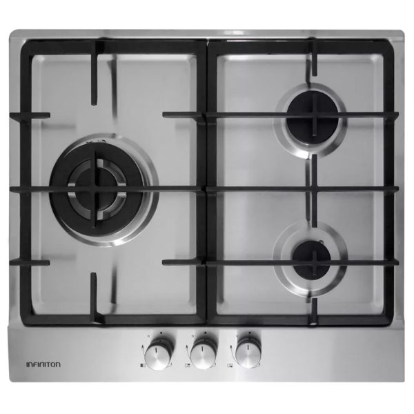 ENCIMERA GAS INFINITON GAS320WB 3 FUEGOS TRIPLE ANILLO INOX