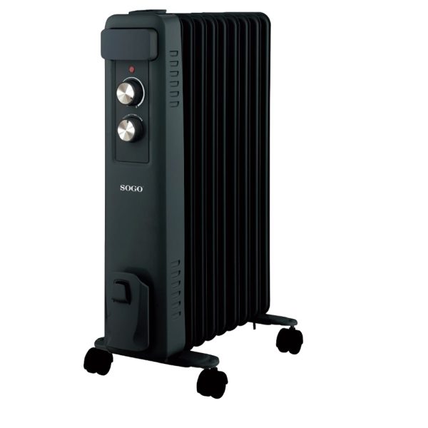 RADIADOR ACEITE SOGO SS18460 9 ELEMENTOS 2.000W NEGRO