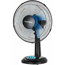 VENTILADOR SOBREMESA BASTILIPO ROCHE NEGRO 30CM 35W