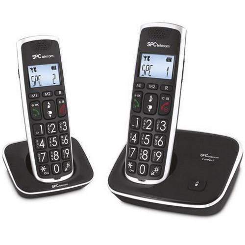 TELEFONO TELECOM DECT PACK DUO 7609 TECLAS GRANDES+ALTAVOZ NEGRO