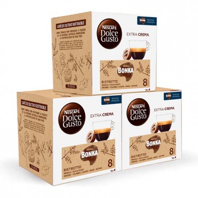 CAJA 3 PACKS 16 CAPS DOLCE GUSTO BONKA ESPRESSO 12468867