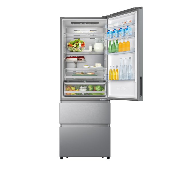 COMBI NO FROST 3 PTAS HISENSE RT641N4AIE E INOX INVERTER 71 CM ANCHO