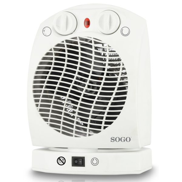 CALEFACTOR VERTICAL SOGO SS18375 2.000W OSCILANTE MODO VENTILACION