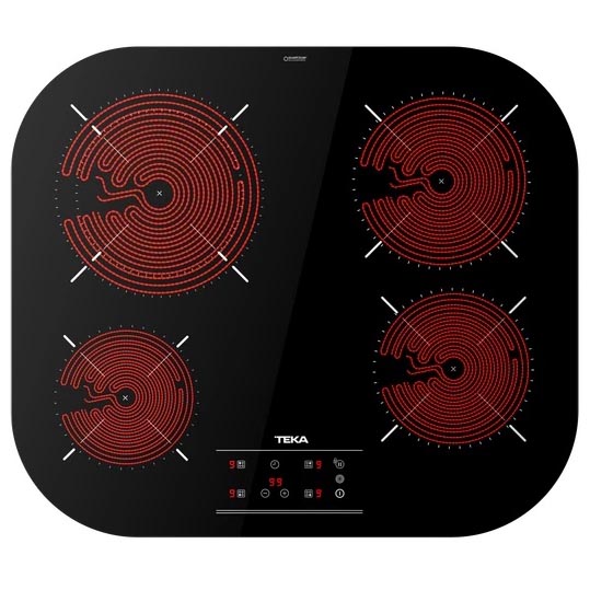 VITROCERAMICA TEKA TCC64310TTC BK 4 ZONAS ESQUINAS OVALADAS 112540010