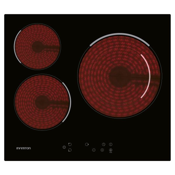 VITROCERAMICA INFINITON VIT3P54W 3 ZONAS, FOCO DOBLE 30CM