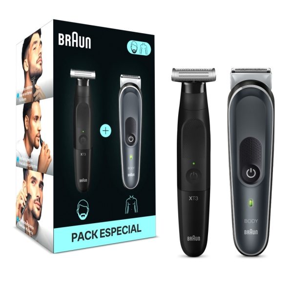 PACK DEPILADORA MASCULINA BRAUN BG5360 + XT3100