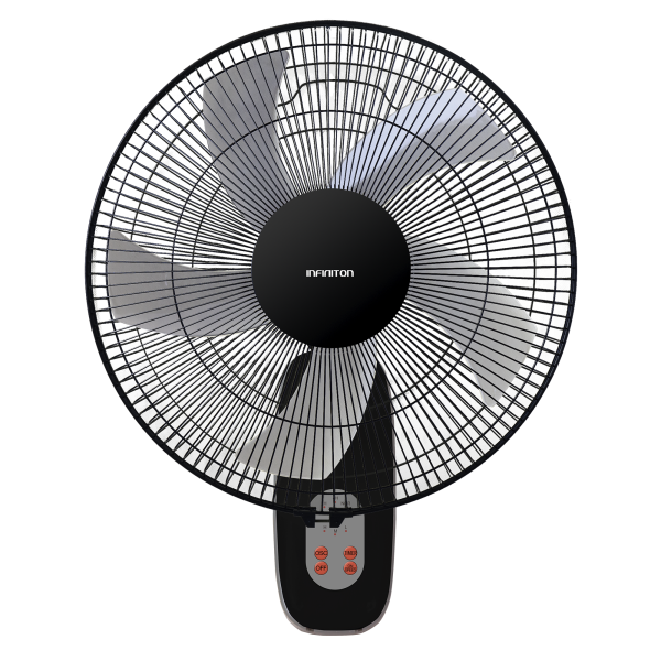 VENTILADOR PARED INFINITON WN-RB405 43 CM 40W 5 ASPAS NEGRO