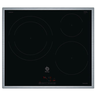 VITROCERAMICA INDUCCION BALAY 3EB865XR 3 ZONAS, FOCO 28CM MARCO INOX