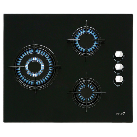ENCIMERA CRISTALGAS CATA CIB6021BK  BUTANO 3 FUEGOS 08068402