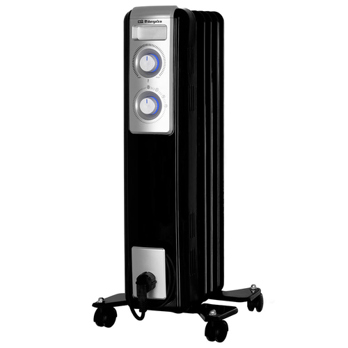 RADIADOR ACEITE ORBEGOZO RN1000 5 ELEM. 1.000W NEGRO LUCES LED
