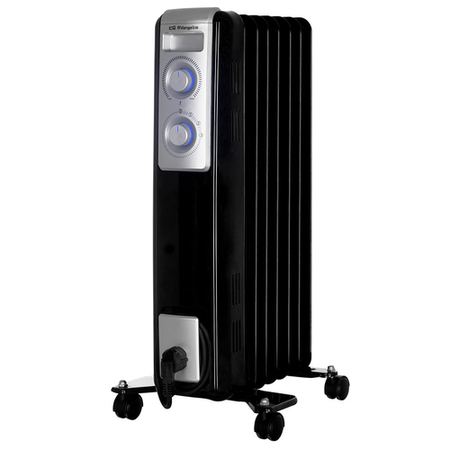RADIADOR ACEITE ORBEGOZO RN1500 7 ELEM. 1.500W NEGRO LUCES LED