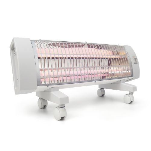 RADIADOR PIE 2 BARRAS CUARZO HJM 303N RUEDAS 1.200W.