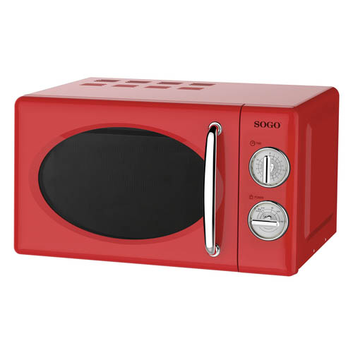 MICROONDAS SOGO SS890R ROJO RETRO 700W 20 L.