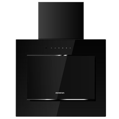 CAMPANA VERTICAL INFINITON CMPTRAL-NG61 CRISTAL TEMPLADO NEGRO 800M3/H